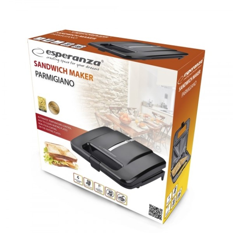 Esperanza EKT010 Sandwich toaster 1000W Black Esperanza EKT010 Sandwich toaster 1000W Black