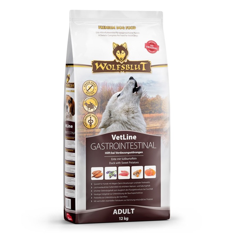 WOLFSBLUT VetLine Gastrointestinal Duck - dry dog food - 12kg WOLFSBLUT VetLine Gastrointestinal Duck - dry dog food - 12kg