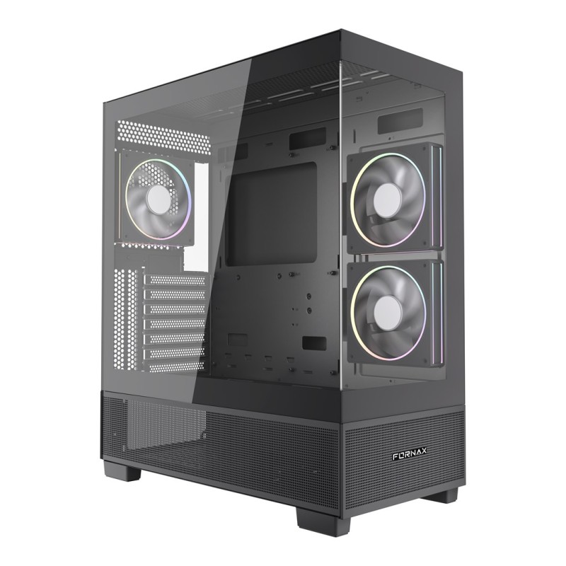 Gembird Gaming case Fornax X550 aquarium type, ATX, 2x USB 3.2 + 1x USB type-C, black Gembird Gaming case Fornax X550 aquarium type, ATX, 2x USB 3.2 + 1x USB type-C, black