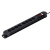 Maclean MCE11 power extension 1.5 m 8 AC outlet(s) Indoor Black