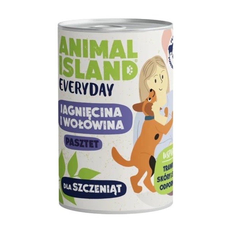 ANIMAL ISLAND Everyday wołowina i jagnięcina dla szczeniąt  puszka 400g ANIMAL ISLAND Everyday wołowina i jagnięcina dla szczeniąt  puszka 400g