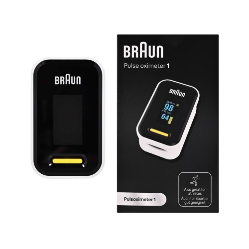 Braun YK-81CEU pulse oximeter Black, Stainless steel