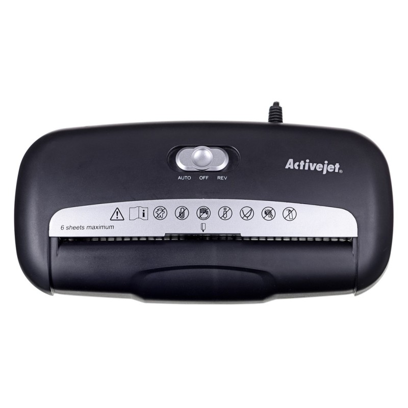 Activejet ASH-0601S Shredder for documents, black. Activejet ASH-0601S Shredder for documents, black.