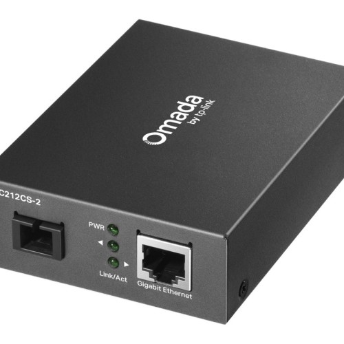TP-Link Omada MC212CS-2 network media converter 1000 Mbit/s 1550 nm Single-mode Black