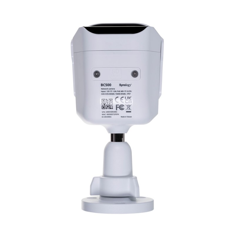 Synology BC500 security camera Bullet IP security camera Indoor & outdoor 2880 x 1620 pixels Wall Synology BC500 security camera Bullet IP security camera Indoor & outdoor 2880 x 1620 pixels Wall