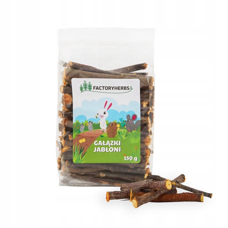 FACTORYHERBS Apple tree branches - treat for rodents and rabbits - 150 g FACTORYHERBS Apple tree branches - treat for rodents and rabbits - 150 g