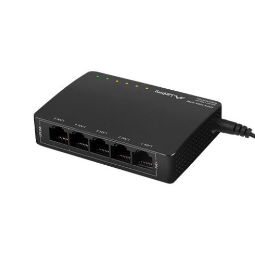 Lanberg Switch PoE DSP3-1005-60W (5-port, 1Gb/s) Lanberg Switch PoE DSP3-1005-60W (5-port, 1Gb/s)