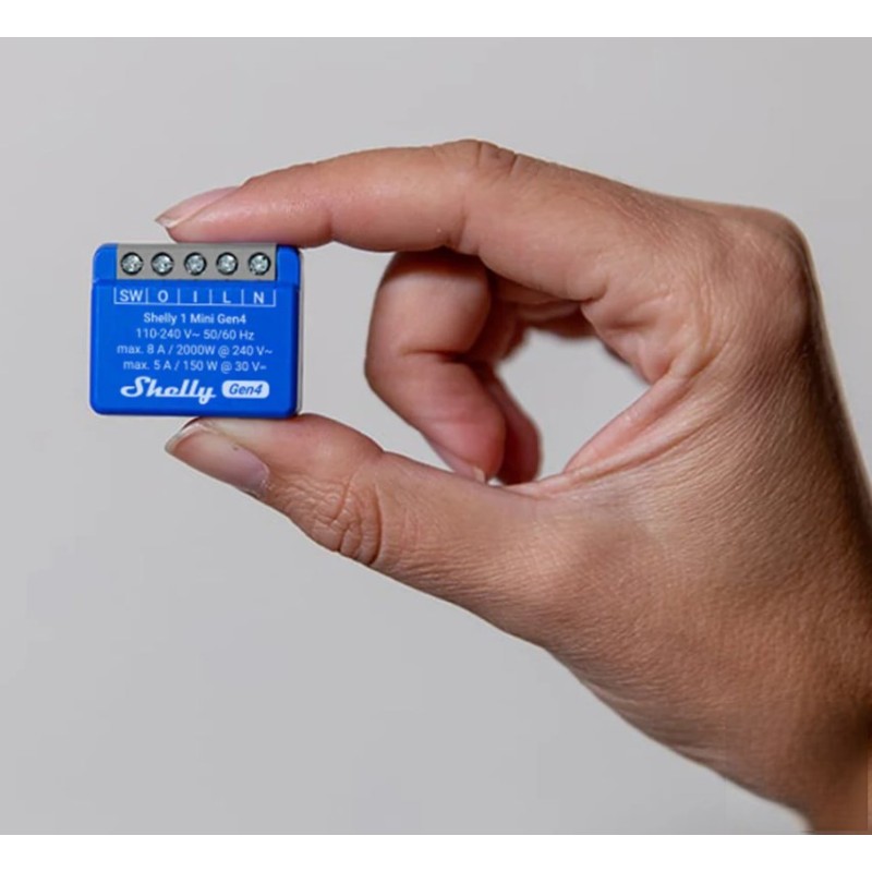 SHELLY 1 Mini Gen4 Smart switch Blue 2 pcs