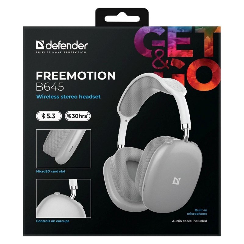 HEADPHONES DEFENDER BLUETOOTH FREEMOTIONB645 GREY