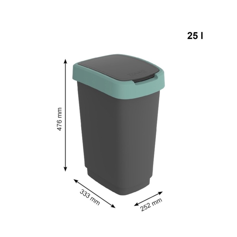 ROTHO Twist Green - trash bin – 25l ROTHO Twist Green - trash bin – 25l