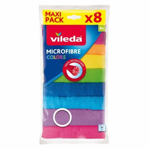 Cleaning Cloth Vileda Microfibre Colors 8 pcs Cleaning Cloth Vileda Microfibre Colors 8 pcs
