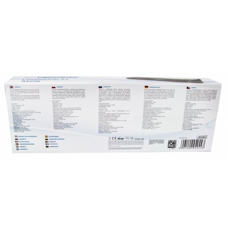 Esperanza EFL003 laminator Cold/hot laminator 250 mm/min Black Esperanza EFL003 laminator Cold/hot laminator 250 mm/min Black