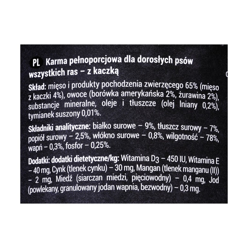 Dolina Noteci RAFI duck, blueberry, cranberry - Wet dog food 400 g Dolina Noteci RAFI duck, blueberry, cranberry - Wet dog food 400 g