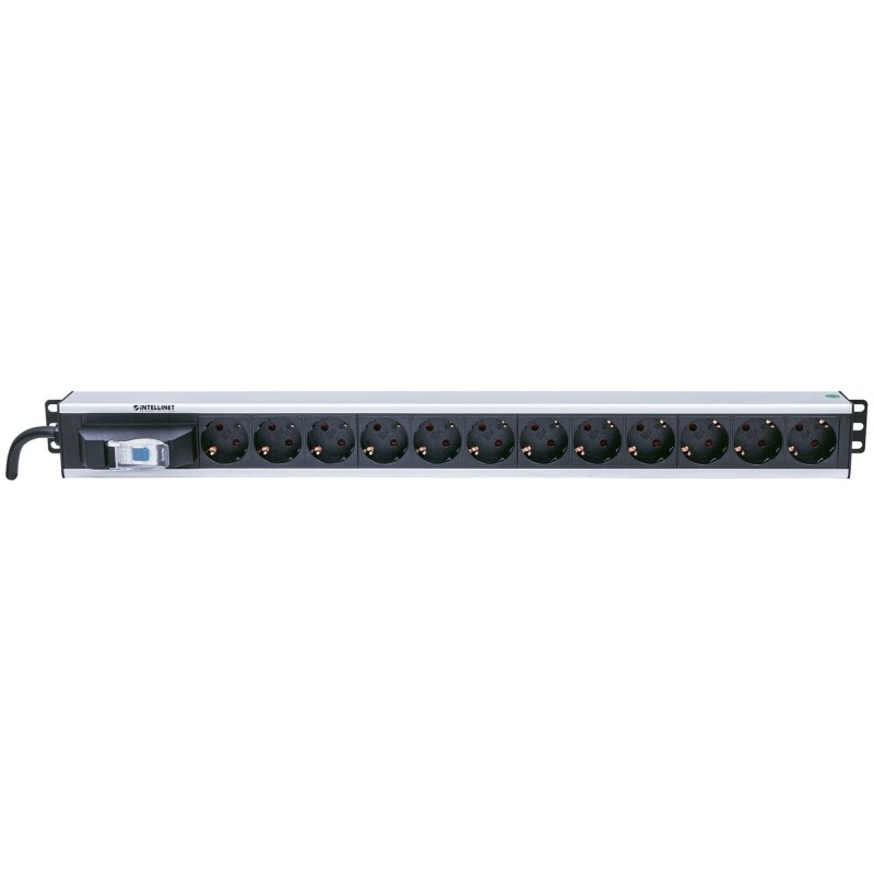 Intellinet Vertical Rackmount 12-Way Power Strip - German Type, With Single Air Switch, No Surge Protection Intellinet Vertical Rackmount 12-Way Power Strip - German Type, With Single Air Switch, No Surge Protection