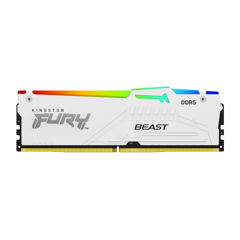 Kingston Technology FURY Beast 32GB 6000MT/s DDR5 CL30 DIMM White RGB XMP Kingston Technology FURY Beast 32GB 6000MT/s DDR5 CL30 DIMM White RGB XMP