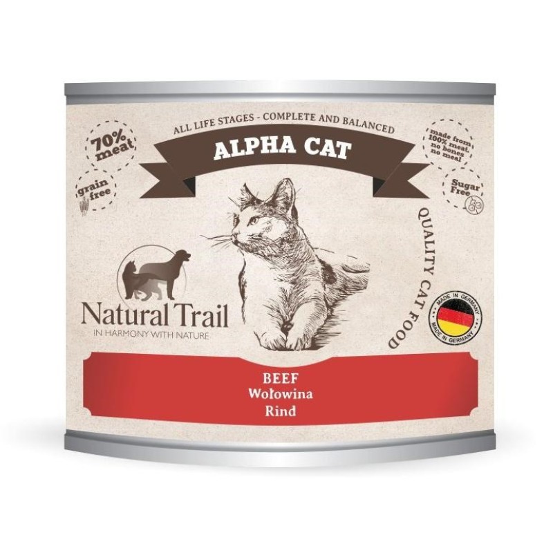 NATURAL TRAIL Alpha Cat Beef - wet cat food - 200g