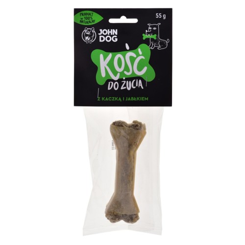 JOHN DOG Chewing bone with duck and apple - dog chew - 12 cm JOHN DOG Chewing bone with duck and apple - dog chew - 12 cm