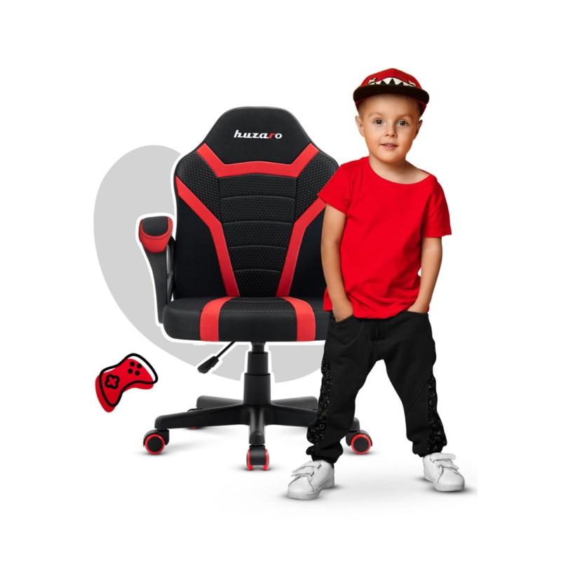 Gaming chair for children Huzaro Ranger 1.0 Red Mesh, black, red Gaming chair for children Huzaro Ranger 1.0 Red Mesh, black, red
