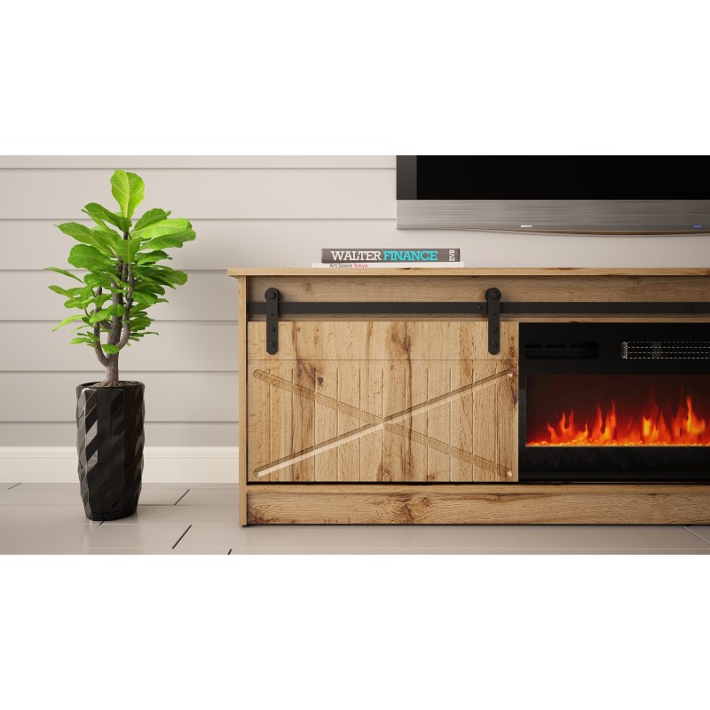 RTV GRANERO + fireplace cabinet 200x56.7x35 oak wotan RTV GRANERO + fireplace cabinet 200x56.7x35 oak wotan
