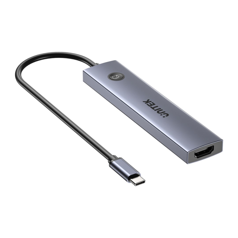 UNITEK USB-C 7-in-1 PD 100W HDMI 2.0 HUB WITH ON/OFF SWITCH