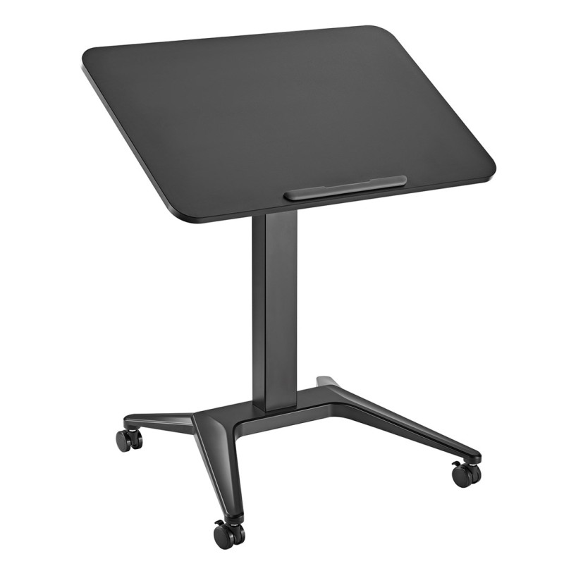 Maclean MC-453 B Mobile Laptop Desk with Pneumatic Height Adjustment, Laptop Table with Wheels, 80 x 52 cm, Max. 8 kg, Height Adjustable Max. 109 cm (Black) Maclean MC-453 B Mobile Laptop Desk with Pneumatic Height Adjustment, Laptop Table with Wheels, 80 x 52 cm, Max. 8 kg, Height Adjustable Max. 109 cm (Black)