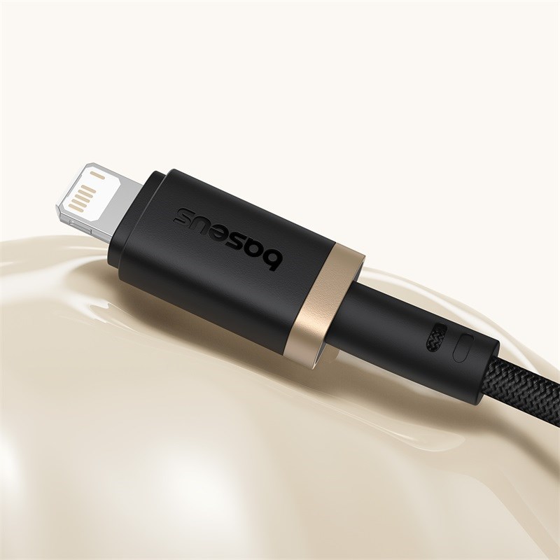 Baseus Dura Type A to IP 2.4A fast charging cable Black, Gold Baseus Dura Type A to IP 2.4A fast charging cable Black, Gold