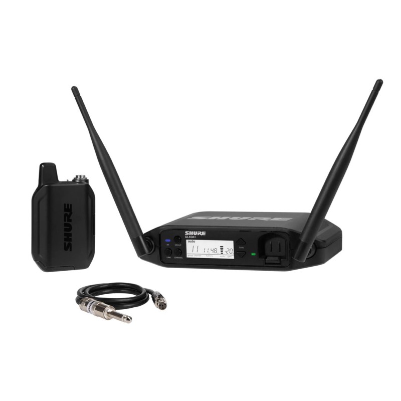 Shure GLXD14+E-Z4 - DUAL BAND digital wireless system with bodypack transmitter and WA302 guitar cable Shure GLXD14+E-Z4 - DUAL BAND digital wireless system with bodypack transmitter and WA302 guitar cable