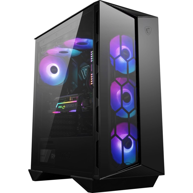 MSI MPG GUNGNIR 110R Mid Tower Gaming Computer Case Black, USB 3.2 Gen2 Type C, 4x 120mm ARGB Fan, Mystic Light Sync, 1 to 6 ARGB Control board, 2x Tempered Glass Panels, ATX, mATX, mini-ITX MSI MPG GUNGNIR 110R Mid Tower Gaming Computer Case Black, USB 3.2 Gen2 Type C, 4x 120mm ARGB Fan, Mystic Light Sync, 1 to 6 ARGB Control board, 2x Tempered Glass Panels, ATX, mATX, mini-ITX