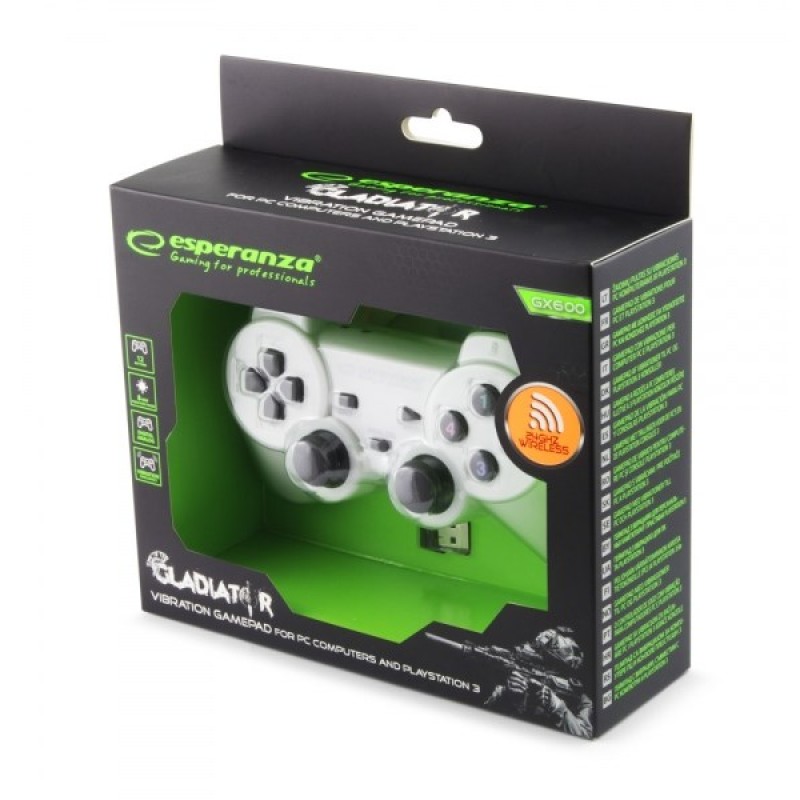 Esperanza EGG108W Gaming Controller Black, White RF Gamepad Analogue / Digital PC, Playstation 3 Esperanza EGG108W Gaming Controller Black, White RF Gamepad Analogue / Digital PC, Playstation 3