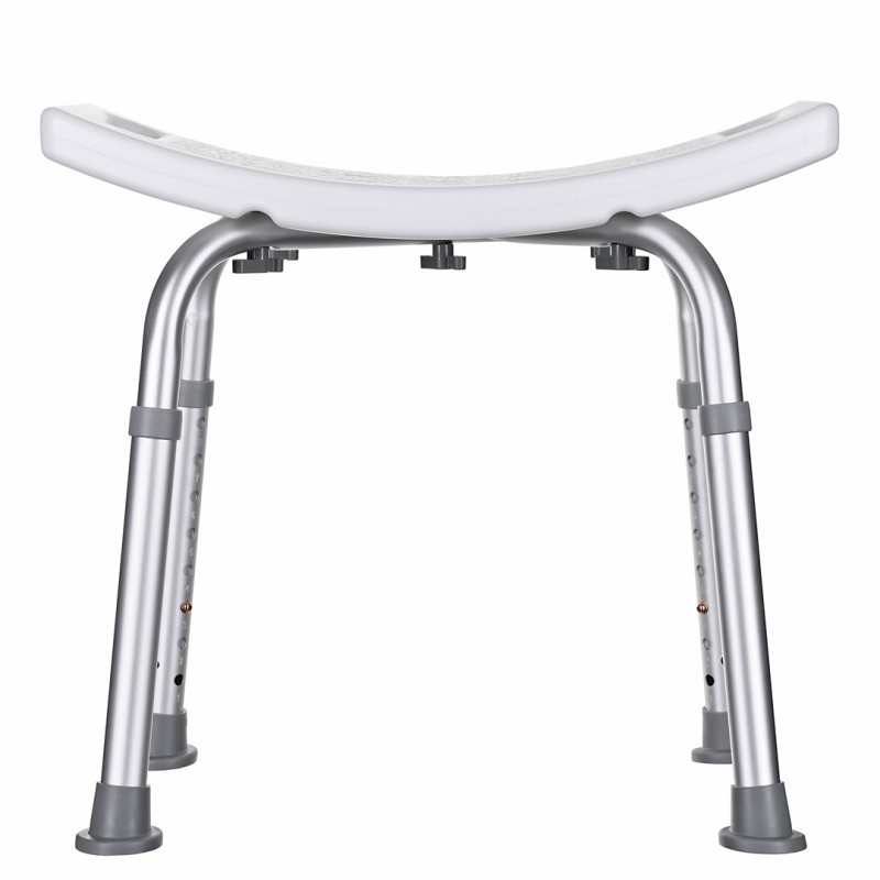 Rectangular shower stool with height adjustment Rectangular shower stool with height adjustment