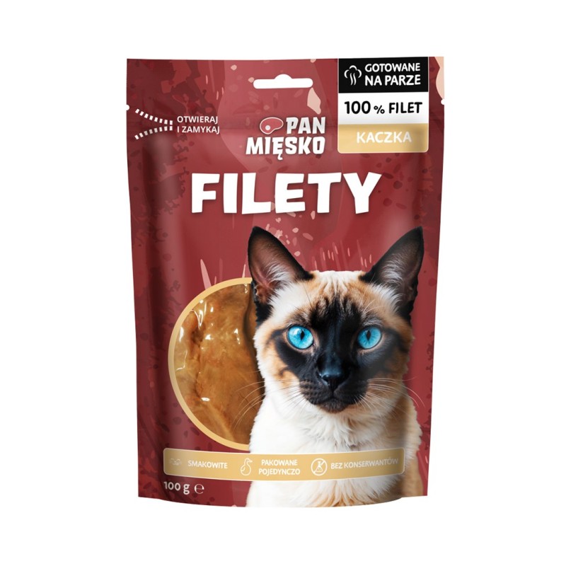 PAN MIĘSKO Duck fillets - cat treats - 100g PAN MIĘSKO Duck fillets - cat treats - 100g
