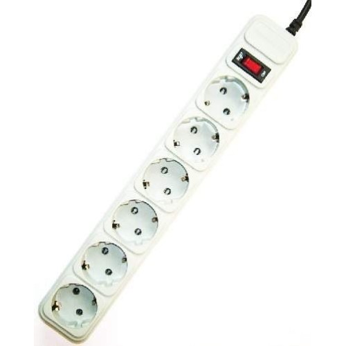 Gembird SPG6-B-10C Surge protector, 6 Schuko sockets, 3m, grey