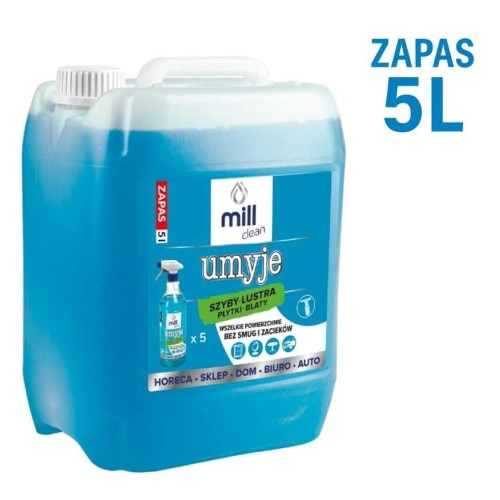 Mill Clean Wash liquid for cleaning windows, glass, mirrors, tiles 5 L