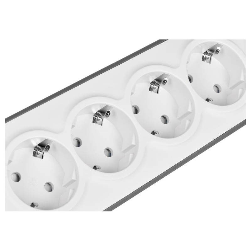 Maclean power strip, 10 outlet extension cord, 2 switches, protection and overload indication, 3680W, MCE10 Maclean power strip, 10 outlet extension cord, 2 switches, protection and overload indication, 3680W, MCE10