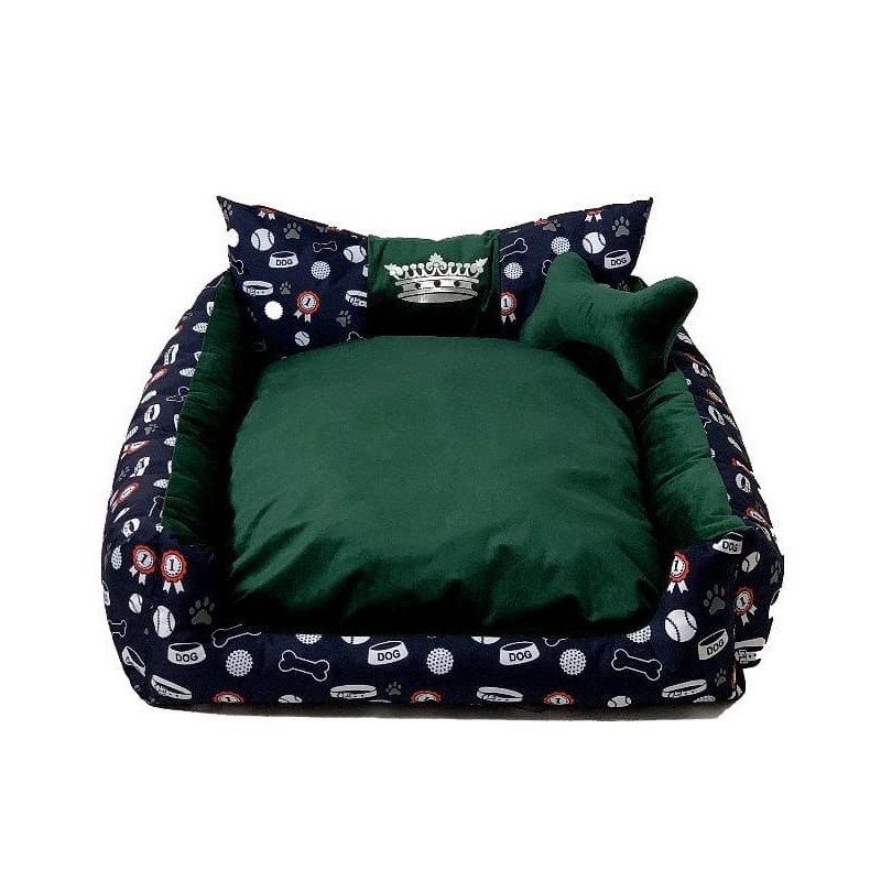 GO GIFT Dog and cat bed L - green - 90x75x16 cm GO GIFT Dog and cat bed L - green - 90x75x16 cm