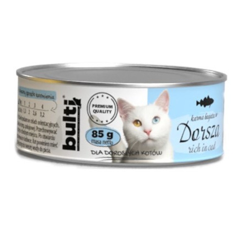 BULTI Cod-rich minced meat - wet cat food - 85g