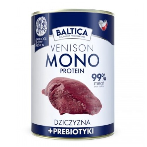 BALTICA Nutraceutic Monoprotein Venison with prebiotics - wet dog food - 400g BALTICA Nutraceutic Monoprotein Venison with prebiotics - wet dog food - 400g