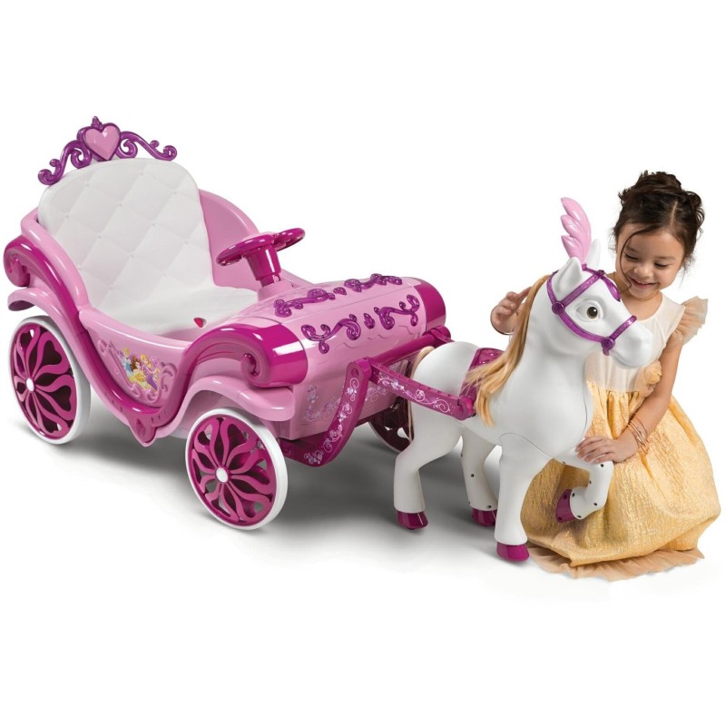 Huffy Electric Disney Princess carriage with horse 6 V pink