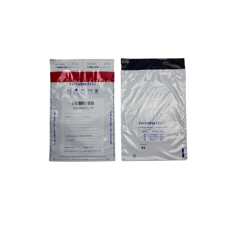 Security envelopes BESTPAK SAFEMONEYBAG deposit envelopes 190x260+35 mm B5 100 pcs. Transparent Security envelopes BESTPAK SAFEMONEYBAG deposit envelopes 190x260+35 mm B5 100 pcs. Transparent