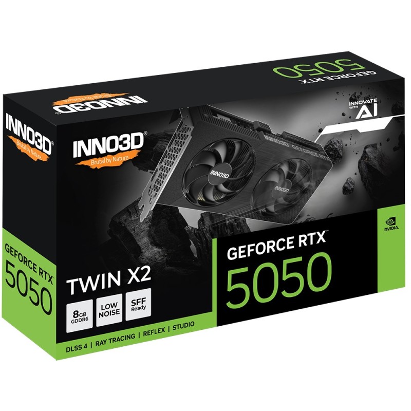 INNO3D GeForce RTX 5050 TWIN X2 NVIDIA 8 GB GDDR6 INNO3D GeForce RTX 5050 TWIN X2 NVIDIA 8 GB GDDR6