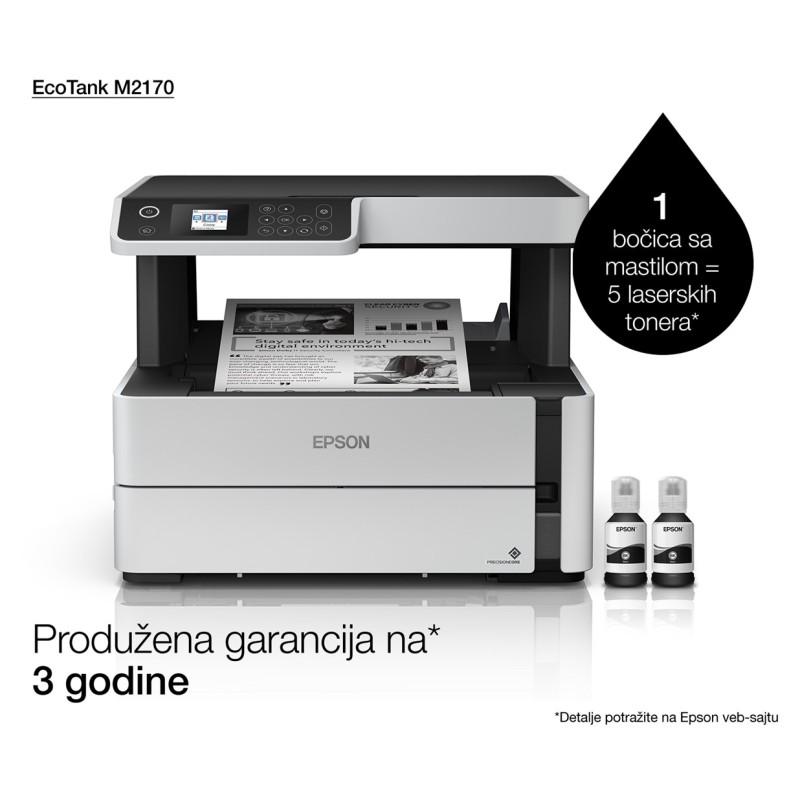 Epson EcoTank M2170 Inkjet A4 1200 x 2400 DPI 39 ppm Wi-Fi Epson EcoTank M2170 Inkjet A4 1200 x 2400 DPI 39 ppm Wi-Fi