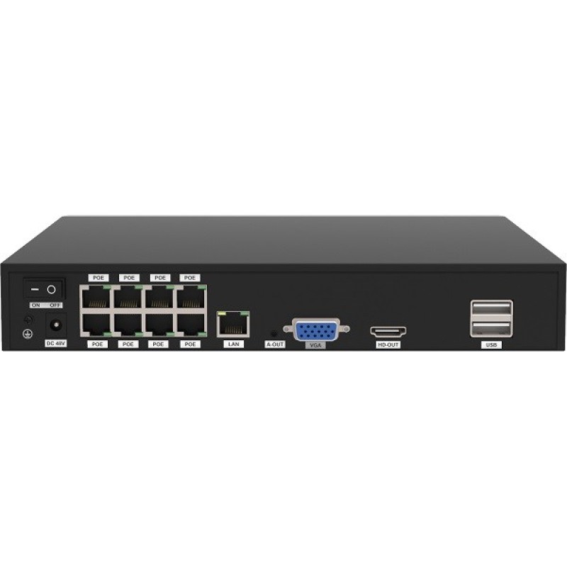 Network video recorder FOSCAM FN9108HE 8-channel 5MP POE NVR Black Network video recorder FOSCAM FN9108HE 8-channel 5MP POE NVR Black