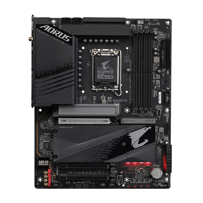 GIGABYTE Z790 AORUS ELITE AX Motherboard - Supports Intel Core 14th CPUs, 16*+2+1 Phases Digital VRM, up to 7600MHz DDR5 (OC), 4xPCIe 4.0 M.2, Wi-Fi 6E, 2.5GbE LAN, USB 3.2 Gen 2x2 GIGABYTE Z790 AORUS ELITE AX Motherboard - Supports Intel Core 14th CPUs, 16*+2+1 Phases Digital VRM, up to 7600MHz DDR5 (OC), 4xPCIe 4.0 M.2, Wi-Fi 6E, 2.5GbE LAN, USB 3.2 Gen 2x2