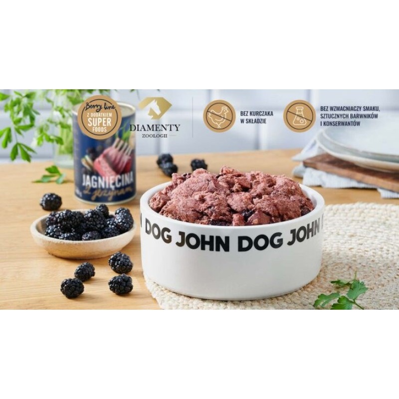 JOHN DOG Berry Line Lamb with blackberries - wet dog food - 400g