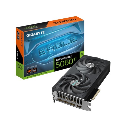 GIGABYTE GeForce RTX 5060 Ti EAGLE OC 8G Graphics Card - 8GB GDDR7, 128bit, PCI-E 5.0, 2617MHz Core Clock, 3 x DisplayPort, 1 x HDMI, GV-N506TEAGLE OC-8GD GIGABYTE GeForce RTX 5060 Ti EAGLE OC 8G Graphics Card - 8GB GDDR7, 128bit, PCI-E 5.0, 2617MHz Core Clock, 3 x DisplayPort, 1 x HDMI, GV-N506TEAGLE OC-8GD