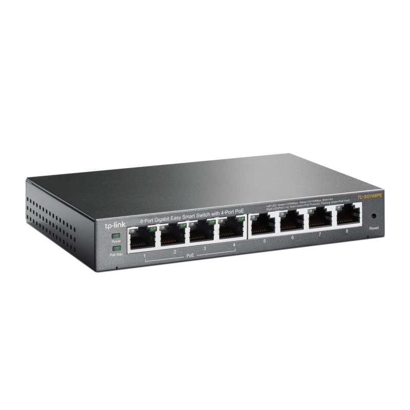 TP-Link 8-Port Gigabit Easy Smart Switch with 4-Port PoE TP-Link 8-Port Gigabit Easy Smart Switch with 4-Port PoE