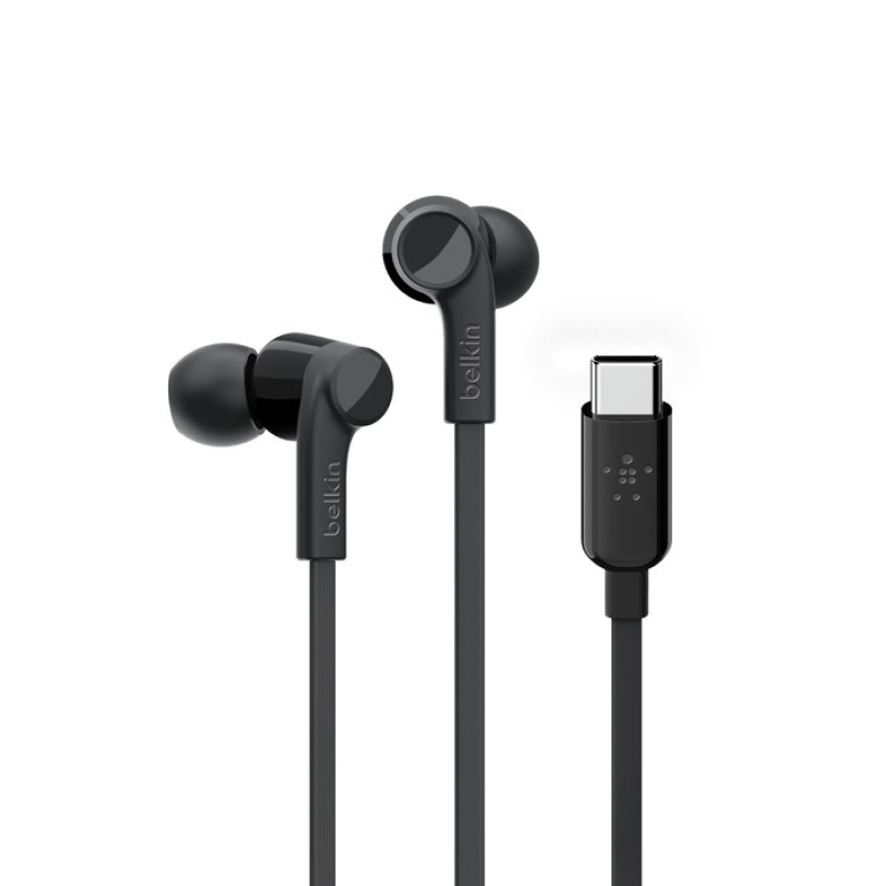 Belkin ROCKSTAR Headphones Wired In-ear Calls/Music USB Type-C Black Belkin ROCKSTAR Headphones Wired In-ear Calls/Music USB Type-C Black