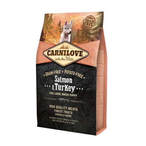 CARNILOVE Salmon&Turkey Puppy Large breed dry dog food - 4kg