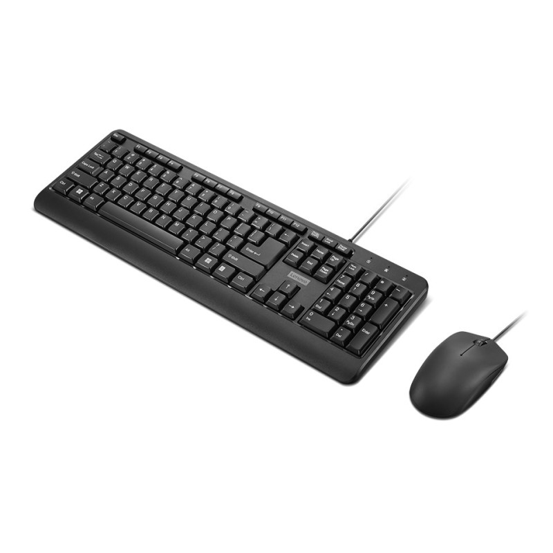 Lenovo 160 keyboard Mouse included Home/Office USB US English Black