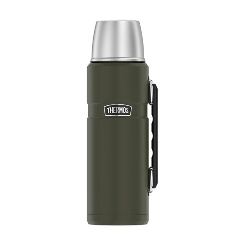 THERMOS 470 ml thermos flask with cup holder - army green